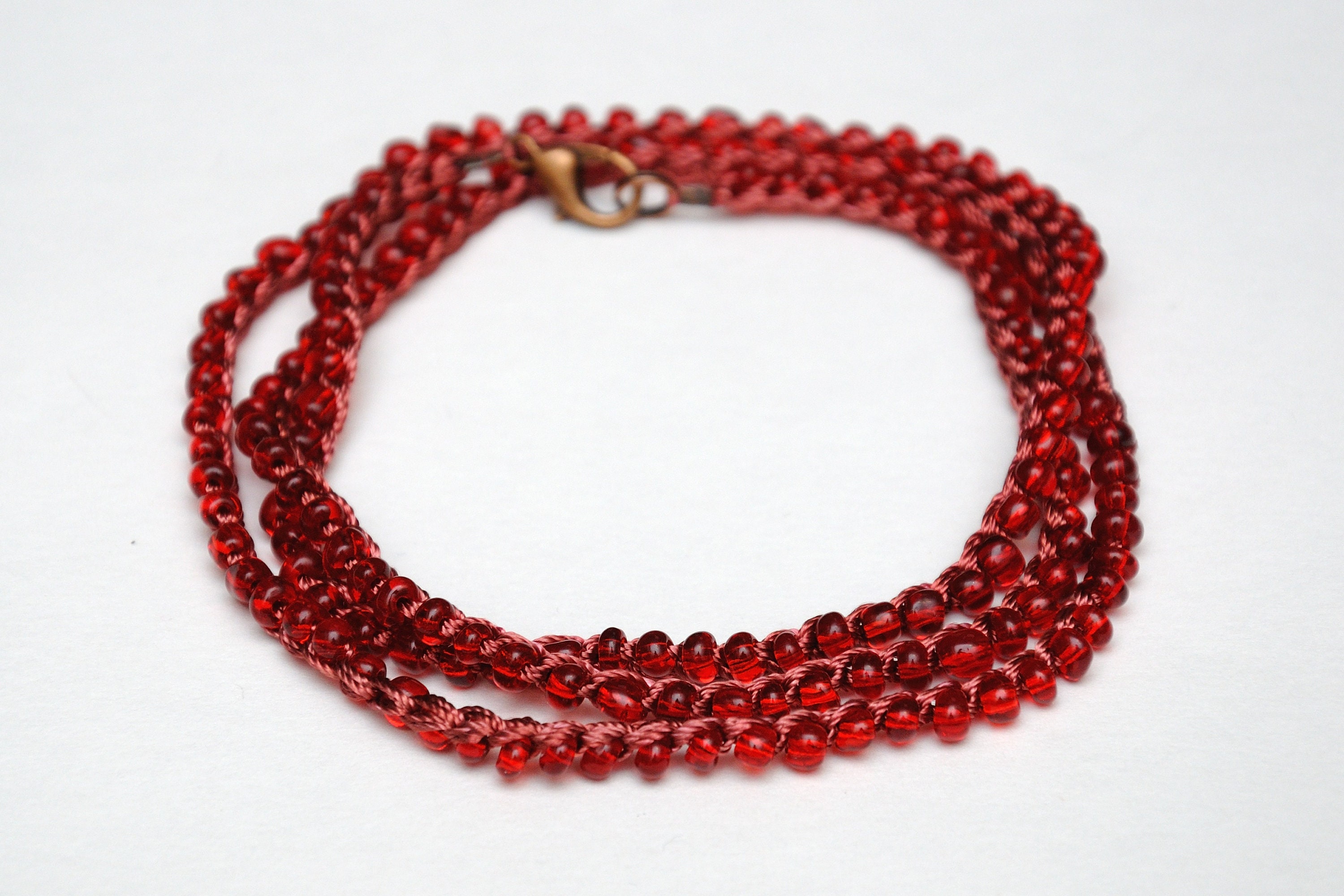 Boho crochet ankle bracelet for woman bead anklet women wrap | Etsy