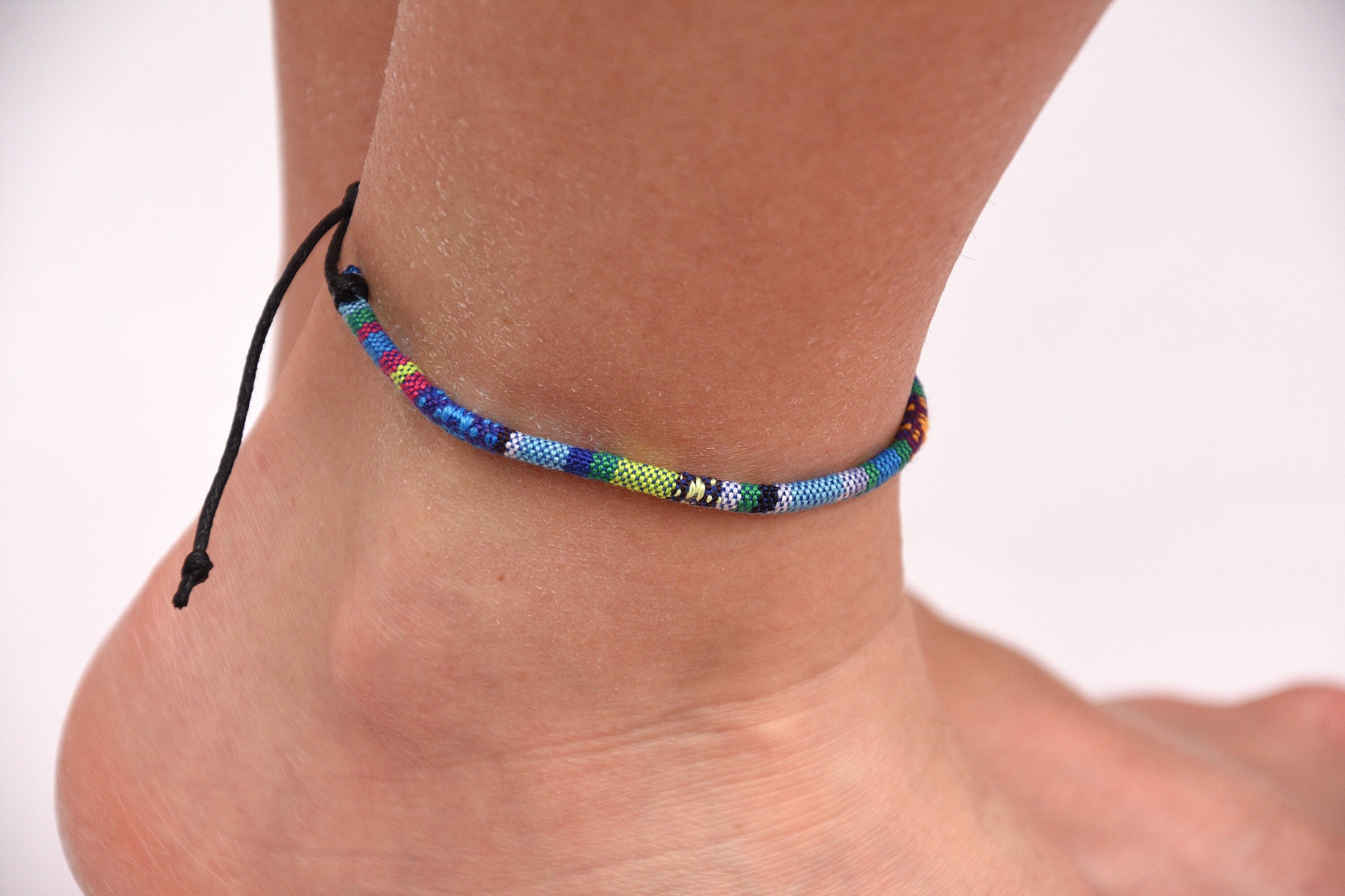 Waterproof surfer anklet Mens Thread anklet Simple anklet boho Etsy
