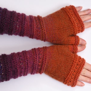 wife gift Fingerless Gloves womens gift Clothing Gift ideas for wives gift for her Knit Winter Gloves Mittens Arm Warmers Wrist Warmers 9 Orange