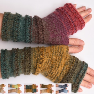 Soft Fingerless gloves women Cozy Mittens Arm Warmers Colorful Winter gloves for womens gift Half finger gloves sister gift New Year gift