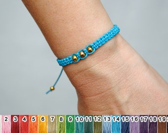 20 colors macrame bracelet cord wax bracelet Tribal bracelet Hippie bracelet Gypsy bracelet Best friend gift for friend PrettyCrochetForYou