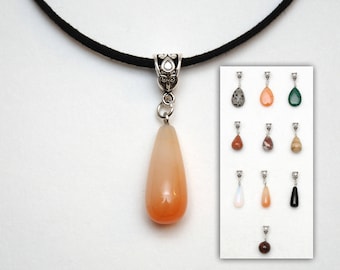 Carnelian necklace gemstone charm necklace carnelian pendant natural jewelry moon stone pendant agate charm carnelian charm gemstone pendant