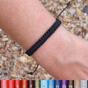 Surfer bracelet Waterproof thread macrame bracelet Black Surf bracelet for mens bracelet simple mens bracelet boyfriend gift for girlfriend
