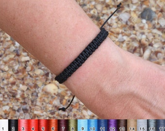 Surfer bracelet Waterproof thread macrame bracelet Black Surf bracelet for mens bracelet simple mens bracelet boyfriend gift for girlfriend