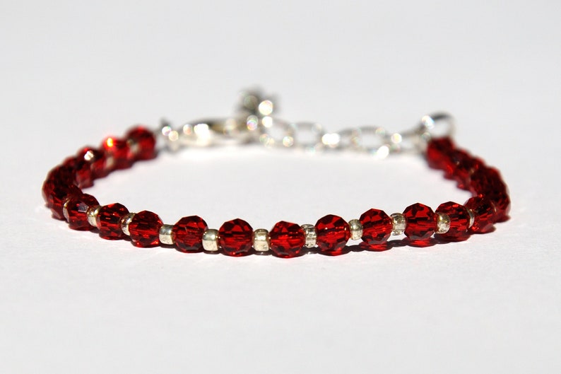 Red bracelet Beaded bracelet bohemian crystals bracelet Bohemian bracelet Statement bracelet Gift for wife womens gift PrettyCrochetForYou N1 Dark Red