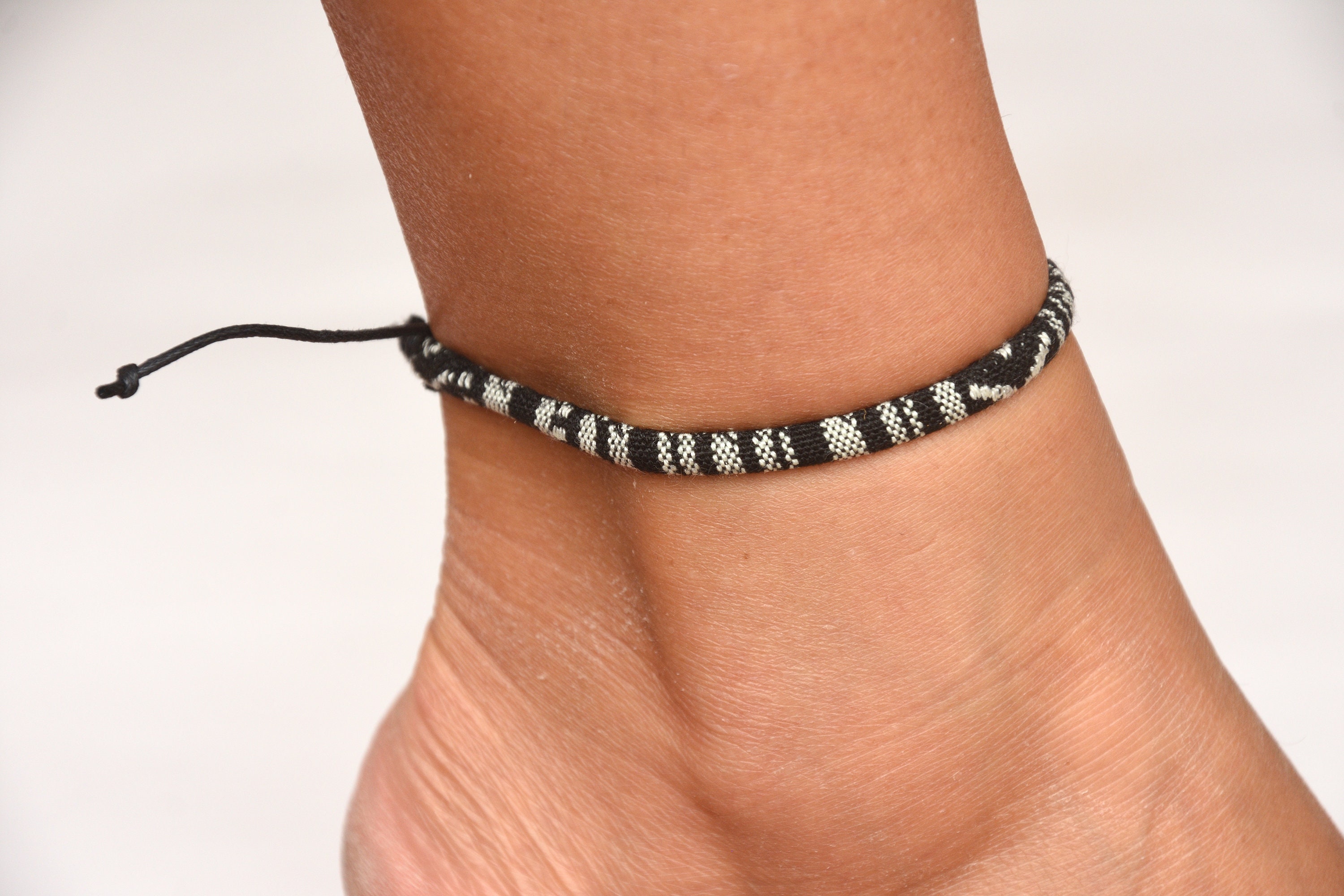 Waterproof Surfer Anklet Mens Thread Anklet Simple Anklet Boho Etsy UK