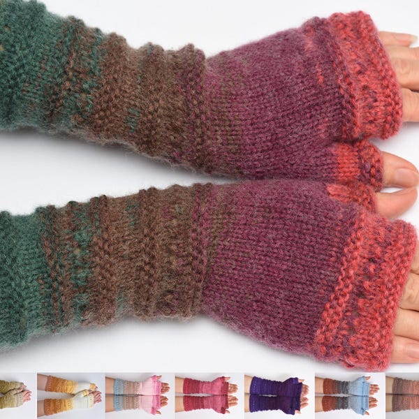 wife gift Fingerless Gloves womens gift Clothing Gift ideas for wives gift for her Knit Winter Gloves Mittens Arm Warmers Wrist Warmers