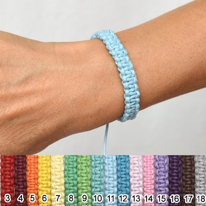 20 colors wide wax cord bracelet thread macrame bracelet Black bracelet Surf bracelet for mens bracelet simple jewelry for boyfriend gift