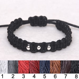 chunky cord bracelet Wide wax cord bracelet thread macrame bracelet Black Surf bracelet for mens bracelet simple jewelry for boyfriend gift