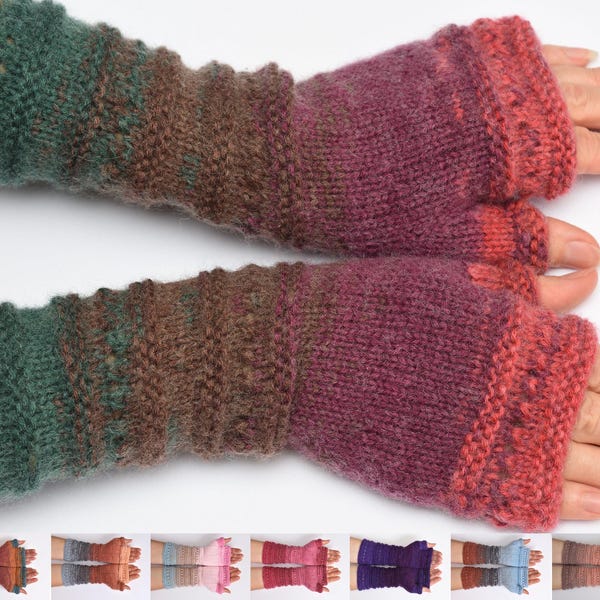 wife gift Fingerless Gloves womens gift Clothing Gift ideas for wives gift for her Knit Winter Gloves Mittens Arm Warmers Wrist Warmers