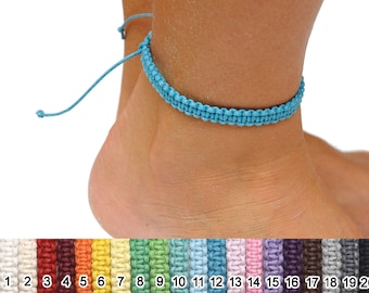 Thread anklet Macrame anklet Mens Simple anklet boho anklet Hippie anklet Makrame Womens Ankle Bracelet boyfriend gift girlfriend gift wife