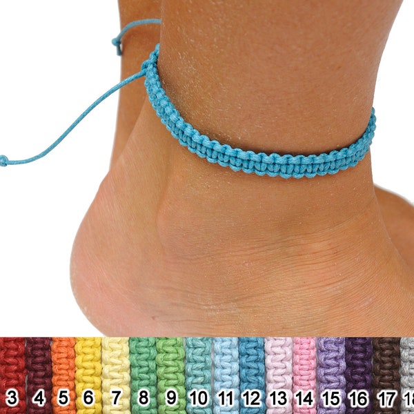 Thread anklet Macrame anklet Mens Simple anklet boho anklet Hippie anklet Makrame Womens Ankle Bracelet boyfriend gift girlfriend gift wife