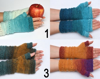 Soft Fingerless gloves women Cozy Mittens Arm Warmers Colorful Winter gloves for womens gift Half finger gloves sister gift New Year gift