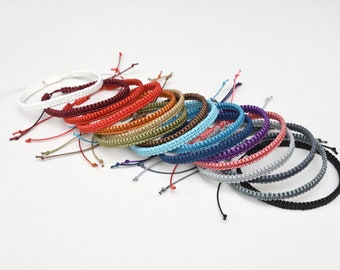 17 colors thread bracelet anklet simple macrame bracelet polyester anklet cord bracelet Surf bracelet for mens bracelet boyfriend gift