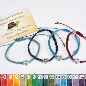 Turtle bracelet Wax cord Adjustable Macrame bracelet Cute Sea turtle gifts Turtle Charm Jewelry Boho Beach bracelet for Women gift
