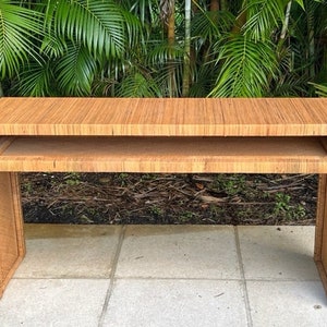 Konsola rattanowa Vivai Sud Style Mid Century Modern Boho Coastal Furniture