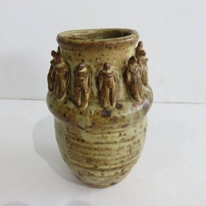 Studio Pottery Vessel with Small Figures