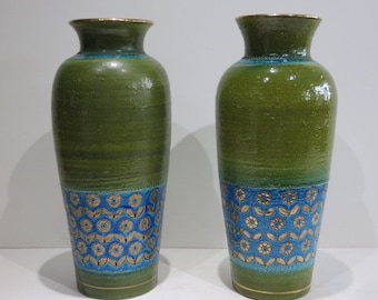 Pair Of Large Bitossi Vessels For Rosenthal Netter Pottery Mid Century Modern Ceramics