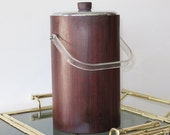 Mid Century Modern Ice Bucket With Glass Liner By Thermos