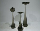 Murano Glass By Luciano Gaspari Hand Blown Elementi Luganari Sculptures Mid Century Modern Signed Art
