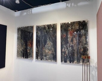 Richard Osborne Watercolor Triptych Mid-Century Modern