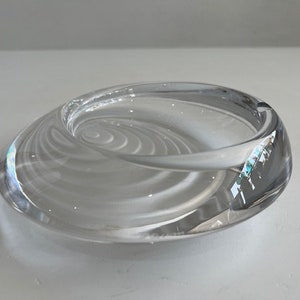 Daum Crystal Ashtray Mid Century Modern Crystal Glass France