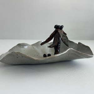 Studio Pottery Palm Tree Tray Mid Century Modern Ceramics