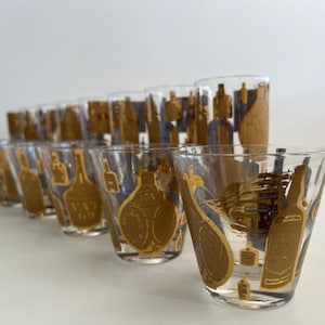 Set of Bar Glasses Mid Century Modern Home Entertaining