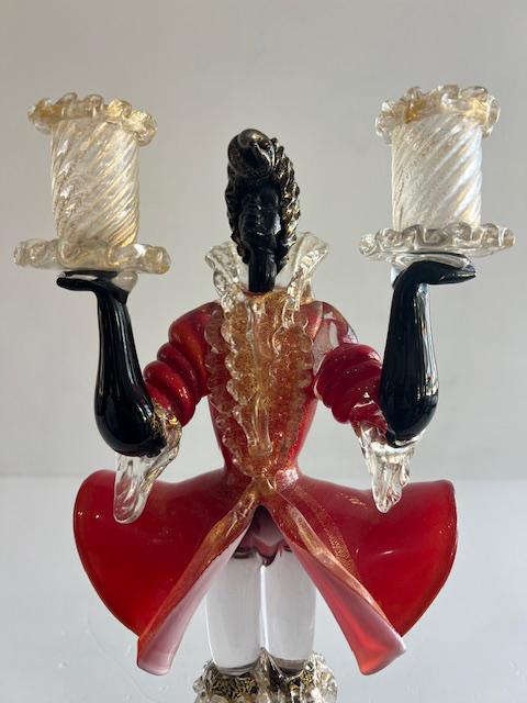 サルヴィアーティ社製 ベネチアン・ムラーノガラス キャンドルスタンド