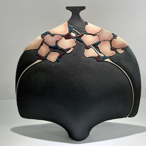 Postmodern Raku Studio Sculpture Mid Century Modern Ceramics