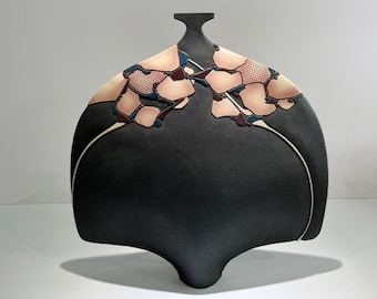 Postmodern Raku Studio Sculpture Mid Century Modern Ceramics