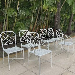 Brown Jordan Calcutta Faux Bamboo Patio Chairs Mid Century Modern Outdoor Living