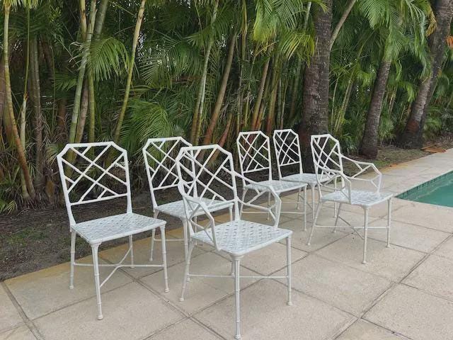 Brown Jordan Calcutta Faux Bamboo Patio Chairs Mid Century Modern Outdoor Living