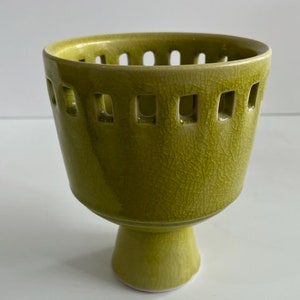 Japanese Pottery Ikebana Container Mid Century Modern Ceramics