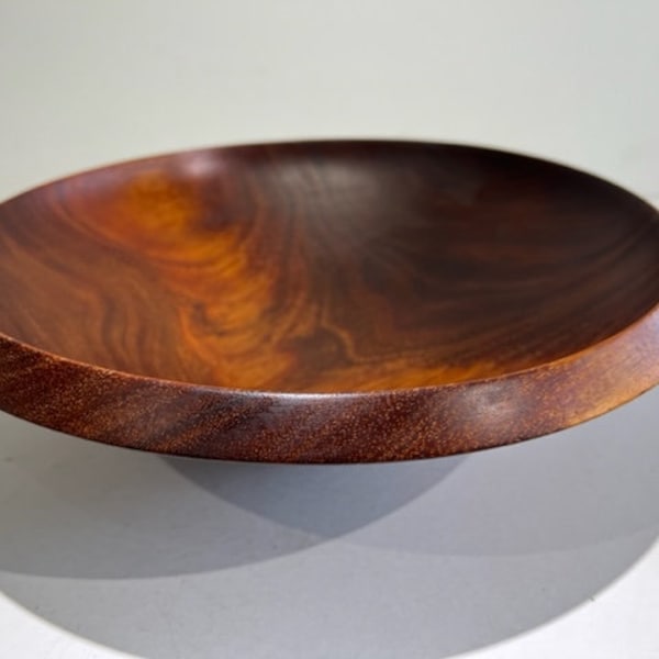 Turned Exotic Wood Bowl Mid Century Modern Home Decor
