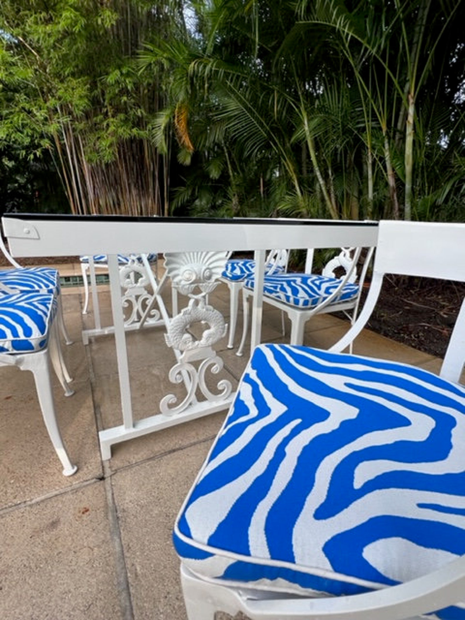 Molla Manufacturing Patio Furniture Set With Dolphin Design Etsy
