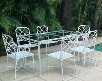 Brown Jordan Calcutta Faux Bamboo Patio Furniture Mid Century Modern Outdoor Living