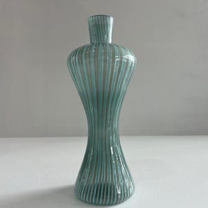 Gio Ponti A Canne Glass Vessel for Venini Mid Century Modern Murano Italy