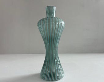 Gio Ponti A Canne Glass Vessel for Venini Mid Century Modern Murano Italy