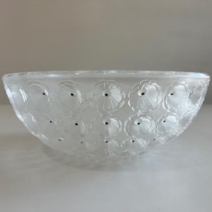 Lalique Enameled Nemours Crystal Bowl France