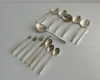 Stirling Silver Flatware by Ronald Hayes Pearson Vision Mid Century Modern Table Settings