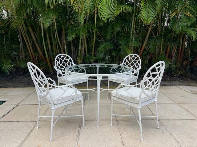 Brown Jordan Calcutta Faux Bamboo Patio Furniture Mid Century