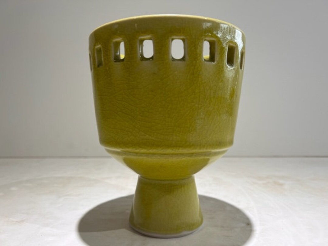 Japanese Pottery Ikebana Container Mid Century Modern Ceramics Etsy