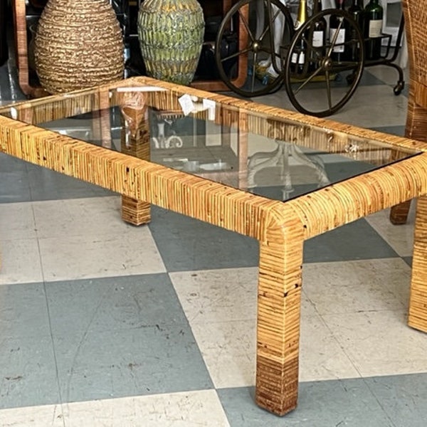 Rattan Coffee Table Etsy Sweden