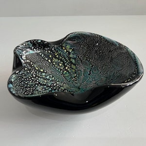 Multi Color Murano Glass Bowl Mid Century Modern Italy