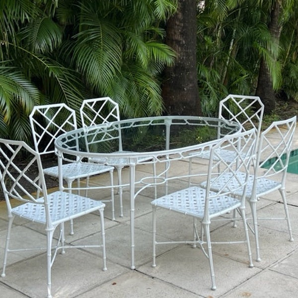 Brown Jordan Calcutta Faux Bamboo Patio Furniture Mid Century Modern Outdoor Living