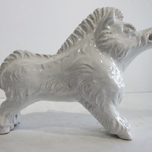 Glazed Terracotta Warthog Mid Century Modern Sculpture Italy