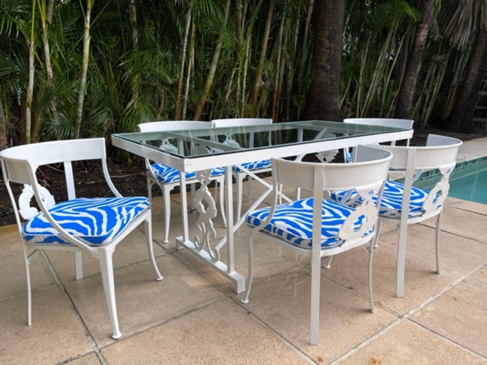 Molla Manufacturing Patio Furniture Set With Dolphin Design Etsy
