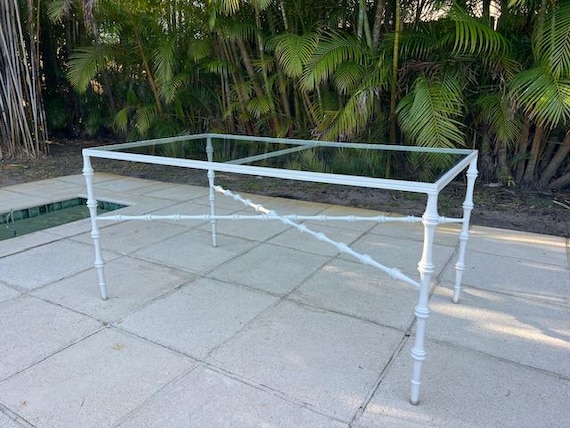 Phyllis Morris Faux Bamboo Dining Table Mid Century Modern Patio Furniture