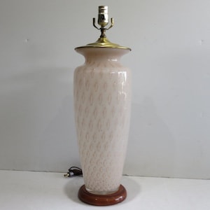 Murano Glass Lamp With Controlled Bubbles Mid Century Modern Lighting